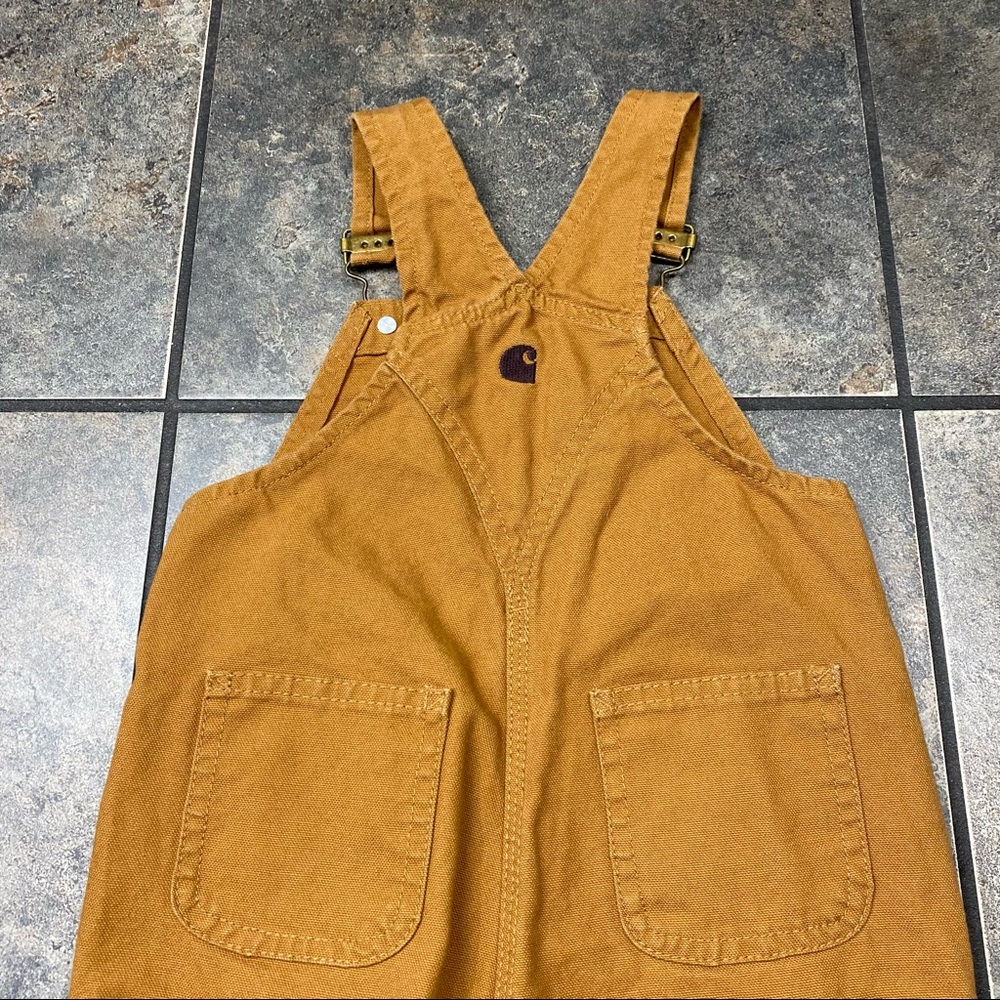 Baby/Toddler Carhartt Canvas Bib Double Knee Overalls Size 24M - Picture 4 of 6